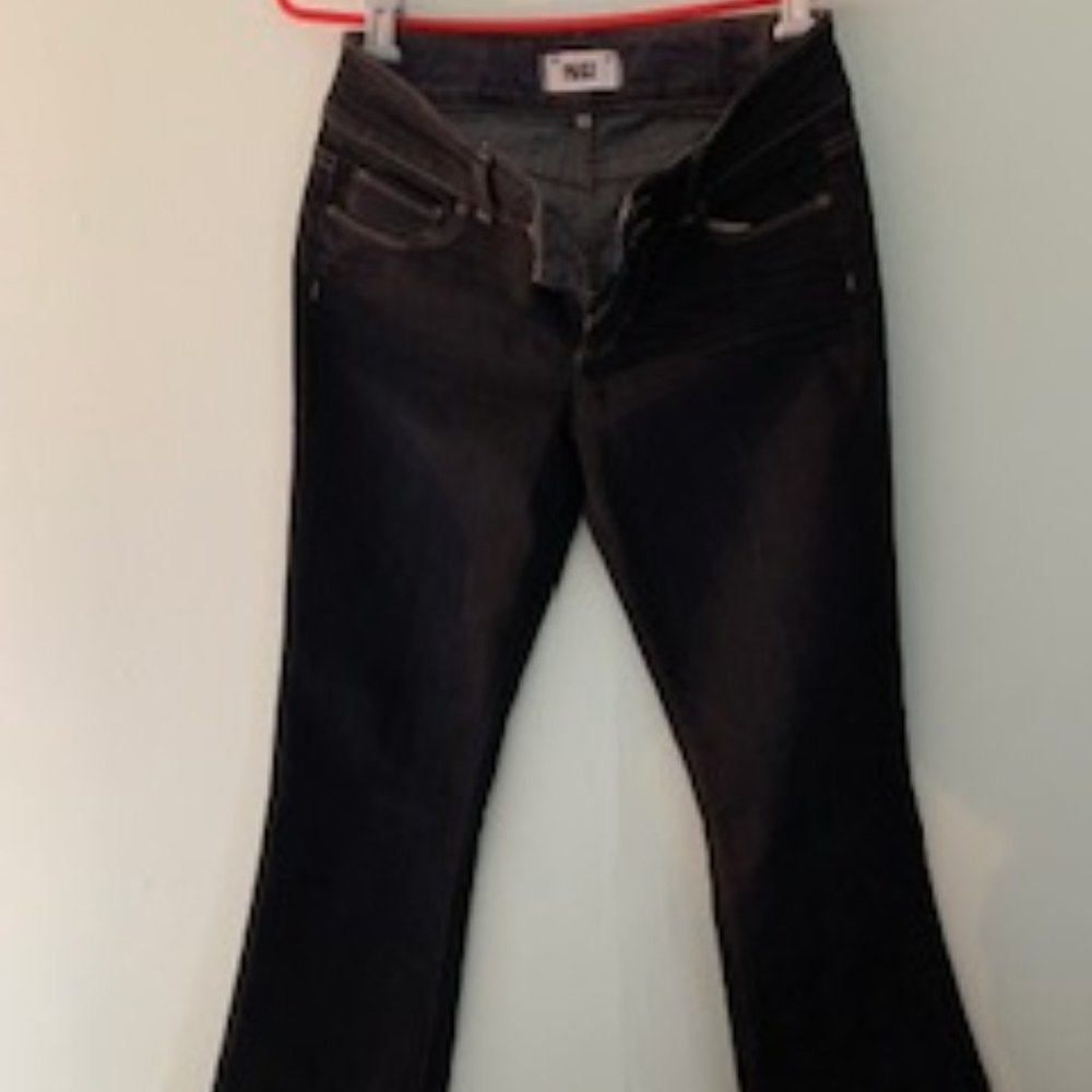 Paige - Hidden Hills High Rise Boot Cut - Size 28 - dark blue